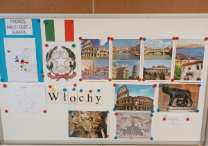 Tablica z informacjami na temat Włoch